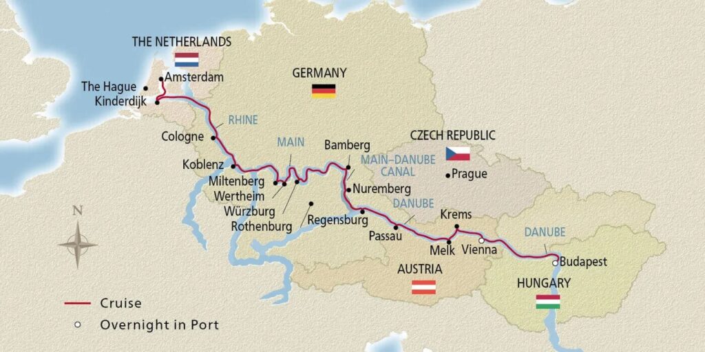 Viking Grand European Tour Map Itinerary