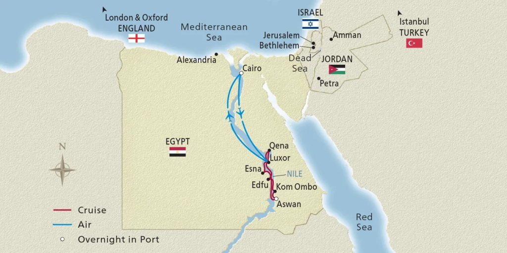 Viking Egypt Itinerary Map